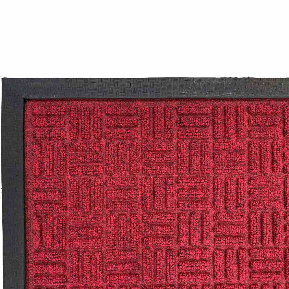 Außenmatte Quadro 45 x 75 cm rot